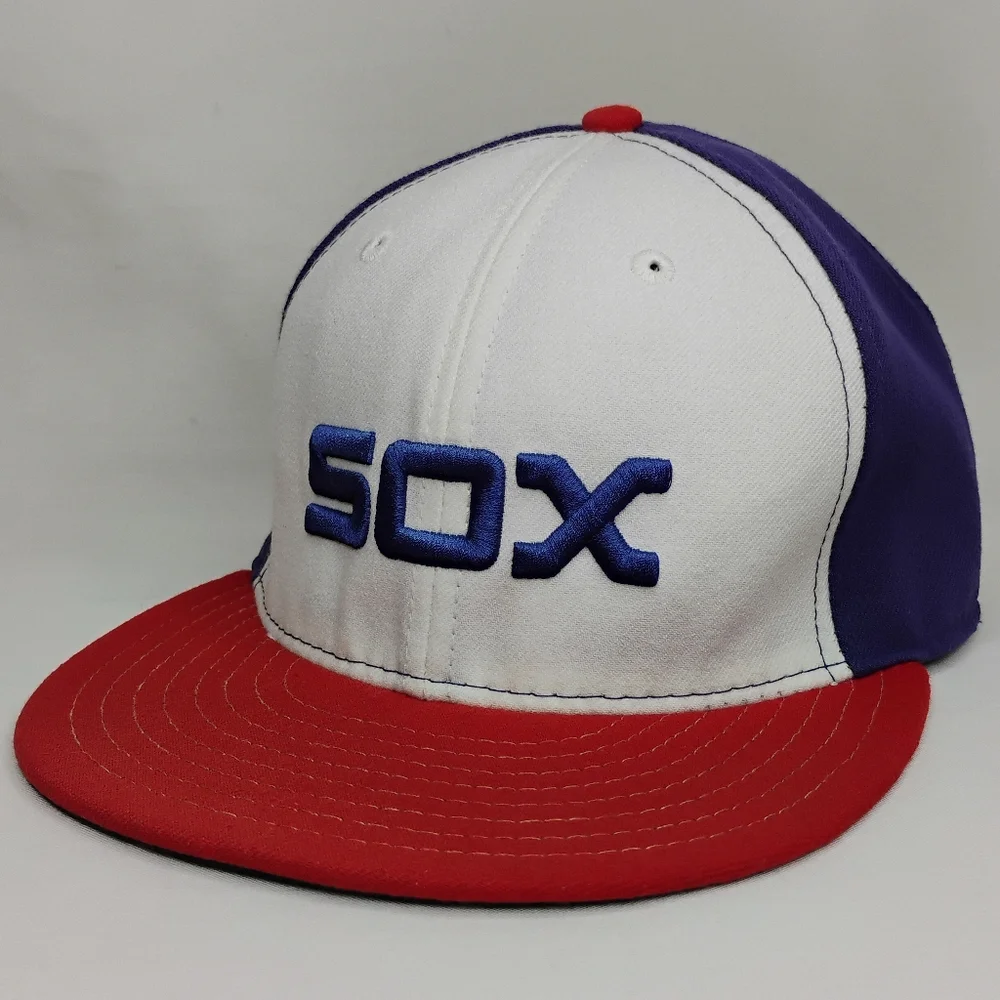 Men's New Era 59Fifty Retro Chicago White Sox High Crown Baseball Cap 7 3/8 Hat